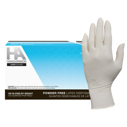 LATEX POWDER FREE GLOVES 6.5 MIL  10 100- SM